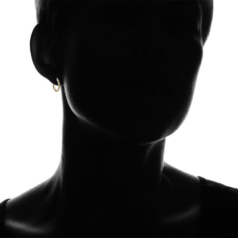 Sterling Silver Polished Twist Round Hoop Earrings, 20mm or 25mm in Kuwait