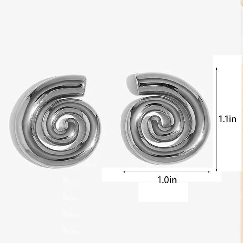 Chunky Gold/Silver Earrings for Women Trendy Knot Link Earrings Geometry Drop Dangle Earrings Statement Stud Earrings Fashion Jewelry Gift in Saudi Arabia