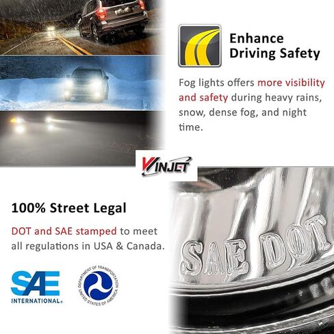 Winjet متوافق مع [2018-2019 Toyota Yaris] مصابيح الضباب للقيادة + مفتاح + مجموعة أسلاك in Kuwait