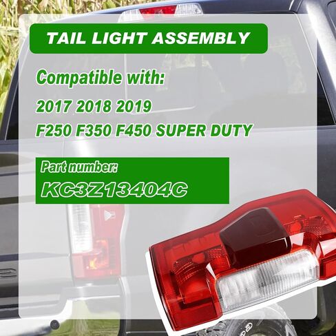 Tail Rear Lights W/Blind Spot Module Halogen Compatible with Ford F250 F350 Super Duty 2017 2018 2019 Brake Taillights Lamp Assembly Right Passenger Side Replace KC3Z13404C in Kuwait