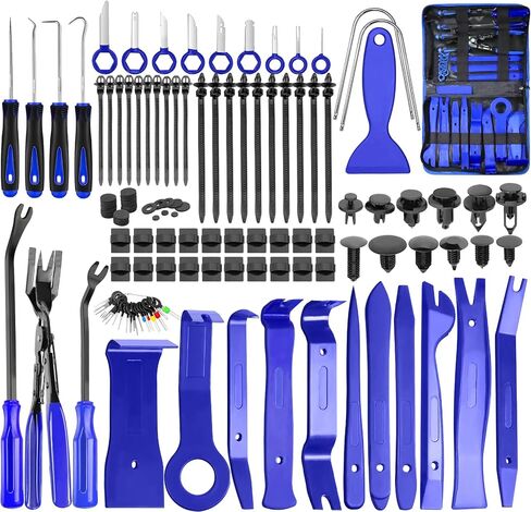 238Pcs Trim Removal Tool, Fastener Remover Plastic Pry Tool Kit, Adhesive Cable Clips Auto Push Pin Bumper Retainer Clip Set with Storage Bag for Panel, Radio, Stereo, Audio, Dash, Window in Saudi Arabia