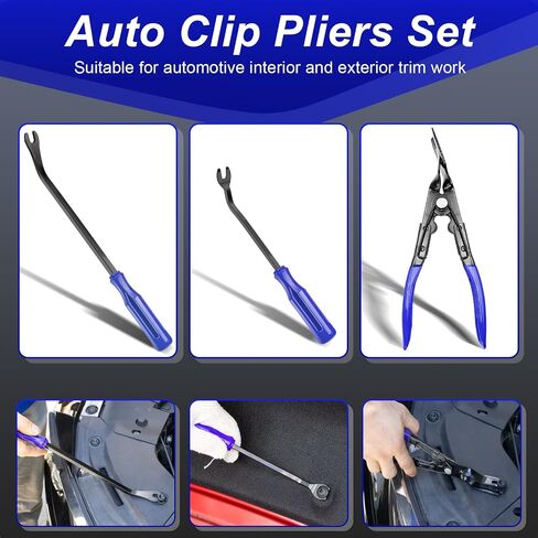 238Pcs Trim Removal Tool, Fastener Remover Plastic Pry Tool Kit, Adhesive Cable Clips Auto Push Pin Bumper Retainer Clip Set with Storage Bag for Panel, Radio, Stereo, Audio, Dash, Window in Saudi Arabia