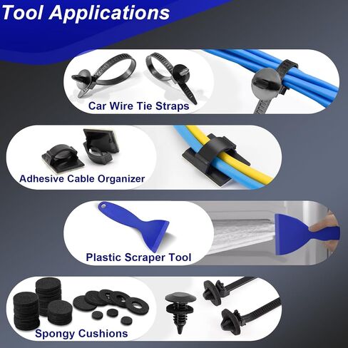 238Pcs Trim Removal Tool, Fastener Remover Plastic Pry Tool Kit, Adhesive Cable Clips Auto Push Pin Bumper Retainer Clip Set with Storage Bag for Panel, Radio, Stereo, Audio, Dash, Window in Saudi Arabia