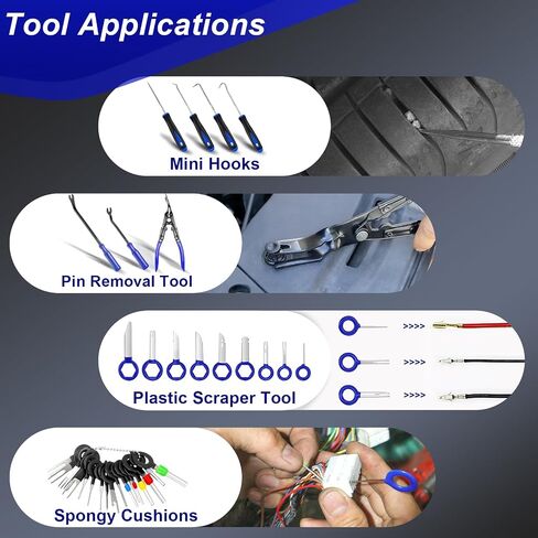 238Pcs Trim Removal Tool, Fastener Remover Plastic Pry Tool Kit, Adhesive Cable Clips Auto Push Pin Bumper Retainer Clip Set with Storage Bag for Panel, Radio, Stereo, Audio, Dash, Window in Saudi Arabia