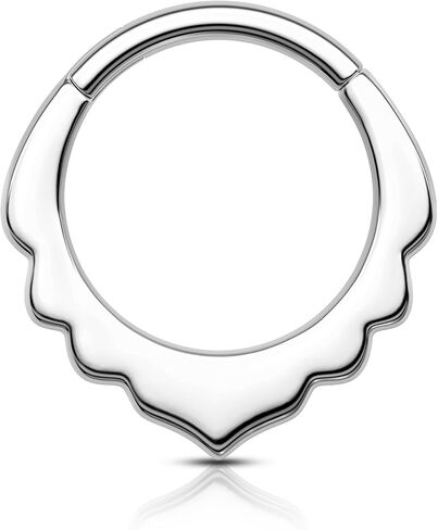COCHARM Minimalist Petal Septum Rings 16G Septum Jewelry 8/10MM Helix Daith Earrings for Women 316L Stainless Steel Helix Daith Piercing Jewelry in Saudi Arabia