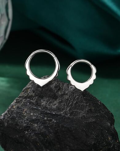COCHARM Minimalist Petal Septum Rings 16G Septum Jewelry 8/10MM Helix Daith Earrings for Women 316L Stainless Steel Helix Daith Piercing Jewelry in Saudi Arabia