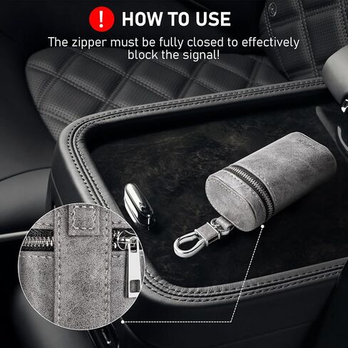 MOLSHINE Universal Leather Faraday Car Key Case, Car RFID Signal Blocking Key Fob Protector, Stylish Anti-Theft Car Key Pouch, Anti-Hacking Case Blocker, Jammer Signal Blocker (Green) in Saudi Arabia
