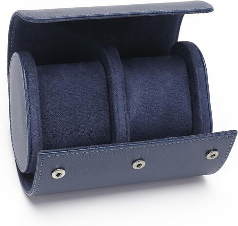 Watch Box Travel Case Organizer : Watch Case for Men Watch Holder Organizer Storage Leather Roll Watch Box Watch Collection Saffiano Leather (Black, 3 Slot) in Saudi Arabia