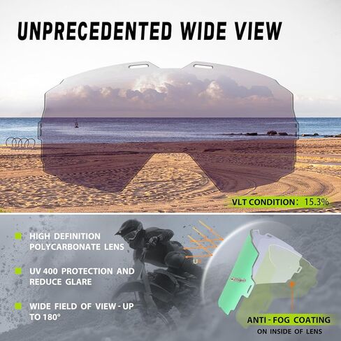 نظارات الدراجة الترابية فوق النظارات المضادة للضباب، نظارات واقية للدراجات النارية نظارات موتوكروس للرجال والنساء in Kuwait