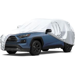 7-Layer SUV Car Cover Compatible with Toyota RAV4 2006-2024/Honda CRV 1998-2022,Waterproof Full Car Cover for Automobiles All Weather UV Rain Snow Protection with Door Zipper