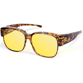 نظارات الرؤية الليلية من بيرسين للقيادة - تناسب النظارات المضادة للوهج فوق النظارات للرجال والنساء in Kuwait