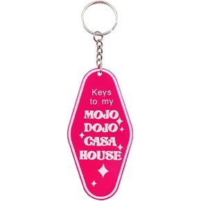 Keys to My MOJO DOJO Case House Keychain Novelty Gag Gifts Hilarious Gift Idea White Elephant Gift for Mens Women Friends Birthday (MOJO Pink) in Saudi Arabia