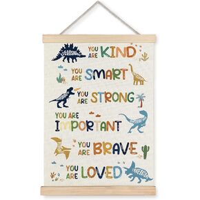 LUVADIAN Playroom Wall Decor, Playroom Rules Poster Hanger Frame, Play Room Wall Art, Boho Playroom Decor for Kids, Kids Room Wall Decor, Nursery Wall Art Decor, 12x16 Inches
