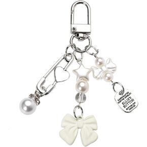 Bow Bag Charms for Handbags Purse Charm for Women Girls Heart Pearl Charm for Backpack Accessories for Women Bag Accessories