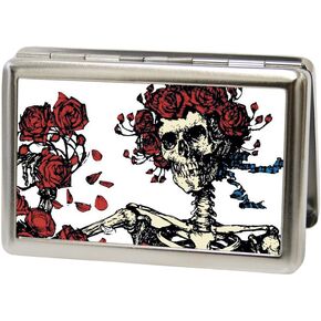 Buckle-Down mens Buckle-down Business Card Holder - Grateful Dead Wallet, Multicolor, 4.0 x 2.9 US