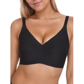 Soft Seamless Bras for Women V Neck Wireless Cloud-Like Comfortable Push Up Bra Adjustable Full Coverage Everyday Bra