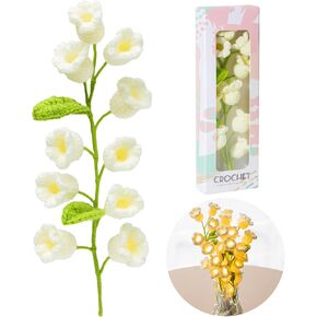 Lily of The Valley Lamp - Crochet Flowers Bouquet: Cute Lamp Night Light for Mother's Day, Wife, Girlfriend, Birthday, Perfect Home or Office Decor (Battery Included, 2PC)