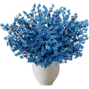 Babys Breath Artificial Flowers Gypsophila Bouquets Bulk Real Touch Fake Silk Flowers for Home Wedding DIY Floral Arrangement Kitchen Table Centerpiece Home Decor (Red, 12 Bundles)