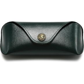 SUNGAIT Sunglass Case for Men Women: Portable Leather Eyeglasses Case Hard Shell - Slim Case for Multiple Sunglasses
