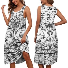 Cotton Nightgowns for women Lace Sleeveless House Dress with Pockets Soft Ladies Long Nightdress S-3XL