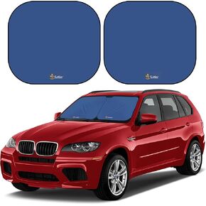 Econour Windshield Sun Shade 2-Piece|300 Thickened Automotive Sunshade for Incredible UV & Sun Protection|Foldable Car Sun Shade|Proctect Car Interior Accessories|Fits for SUV Sedan(28 * 31 inches)