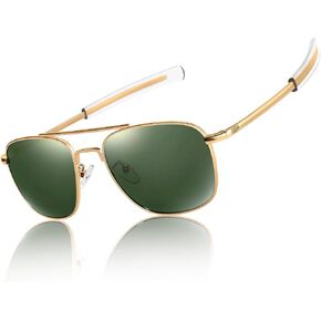 Aviator Sunglasses Lightweight TR90 Unbreakable Polarized Driving Metal Frame Pilot Sun Glasses with UV Protection