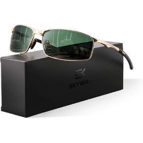 SKYWAY Polarized Sunglasses Men Women,Metal Frame UV400 Protection Sun Glasses for Driving Fishing Hiking Sports