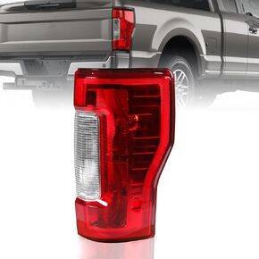 Right Tail Light Assembly Fits for Ford F250 SuperDuty 2017 2018 2019 w/o Blind Spot w/o LED Halogen Red Tail Lamp