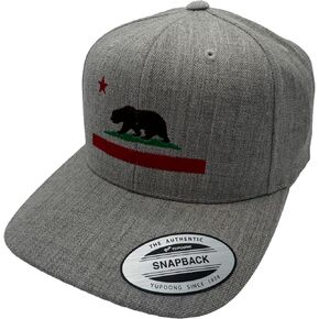 California Republic Hat, Unisex | California Flag Hat | Stylish CA Hat Perfect for Any Season - Heather, 5 5/8