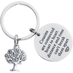 Cousin Keychain Gifts for Women Cousins Jewelry Cousin to Cousin Gift Best Cousin Keychain