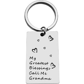 Xiahuyu Grandma Keychain Christmas Birthday Gifts for Grandma Nanny Mothers Day Gifts Grandmother Gifts from Grandchildren
