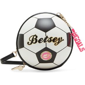 Betsey Johnson Goal Crossbody, Black White