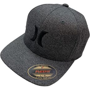 Hurley Adult Flexfit Stretch Fashion Baseball Cap Hat (Grey, Large/X-Large, l)