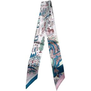 JERLA 100% Mulberry silk Scarf Head Hair Ribbon Handbag Handle wrap Tie Bundle Scarf Neckerchief Scarf for women