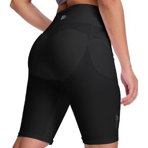 Davion Workout Bike Shorts Women Tummy Control,High Waist Gym Running Yoga Spandex Compression Shorts with 2 Deep Pockets