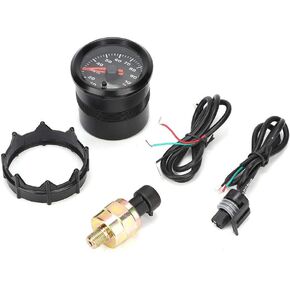 Oil Pressure Gauge, 2in 52mm Oil Pressure Gauge Meter Pointer Digital Display with Stepper Motor