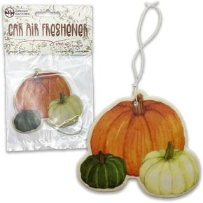 Pumpkin Spice Air Freshener - Fall Autumn Holiday Automotive Accessory -Pack of 4
