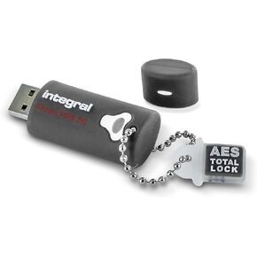 Integral 8GB Crypto-197 256-Bit Hardware 3-Pack Encrypted 3.0 USB Secure Flash Memory Drive - Certified to FIPS 197, Brute-Force Password Attack Protection & Rugged Double-Layer Waterproof Design