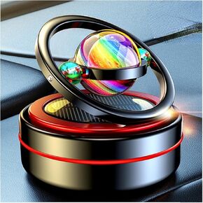 Car Solar Air Freshener for Car Stocking Stuffers Rotatable Air Purifier Aromatherapy Diffuser Long Time Home Interior Fragrance Stocking Stuffers Car Decoration (A Black)