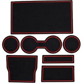 CupHolderHero fits Tesla Model Y Accessories 2021-2024 - Premium Custom Interior Non-Slip Anti Dust Cup Holder Inserts, Center Console Liner Mats, Door Pocket Liners 11pc Set (Black Trim)