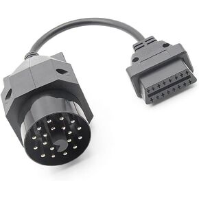 20 Pin OBD to 16 Pin OBD2 Cable Adapter Male to Female Round Diagnosis Cord for BMW E36 E46 E38 E39 E53 X5 Z3