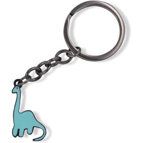 Brontosaurus Cartoonish Dinosaur Charm Keychain
