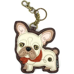 Chala Pal French Bulldog Vegan Leather Key Fob/Coin Purse