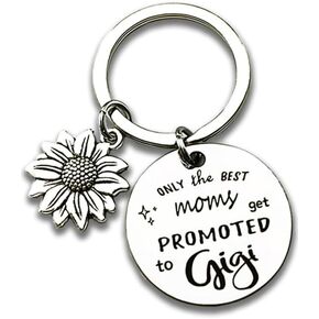Gigis Keyring Gigi Keychain, Christmas Birthday Gifts for Gigi, Metal Pendant Keychain Key for Grandma, Best Gigi Ever