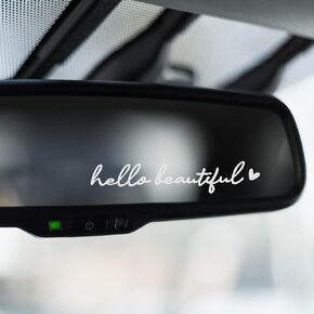 3X "Jesus Love You" Rear View Mirror Sticker, Rearview Mirror Decal with Heart Car Window Decals Self Affirmations Car Mirror Stickers for Women Water Bottle Laptop Accessories Gifts