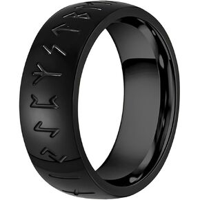 Nanafast Men's Ring Minimalist Style Stainless Steel Viking Ring Ideal Gift for Father's Day and Valentine's Day Viking-inspired Stainless Steel Rings for Men