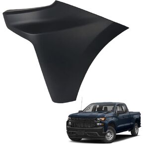 Black Front Bumper End Cap Extension Left Side Replacement for 2019 2020 2021 2022 Silverado 1500 GM1016110