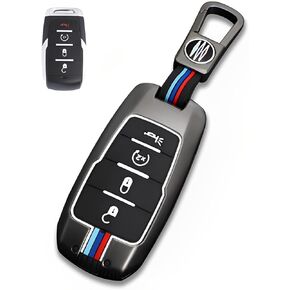 for Ram Key Fob Cover Case Metal Shell Smart Key Holder Protector Compatible for 2019-2024 Dodge Ram 1500 2500 3500