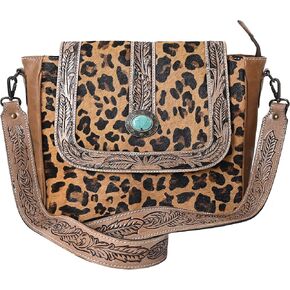 Women Natural Cowhide Leather Hand Bag With Adjustable Detachable Strap