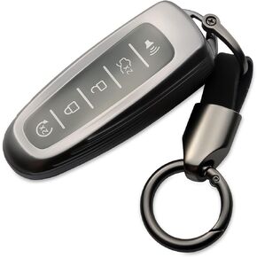 for Ford Key Fob Cover with Keychain TPU Key Case Fit for C-Max Edge Escape Expedition Explorer Flex Focus Taurus